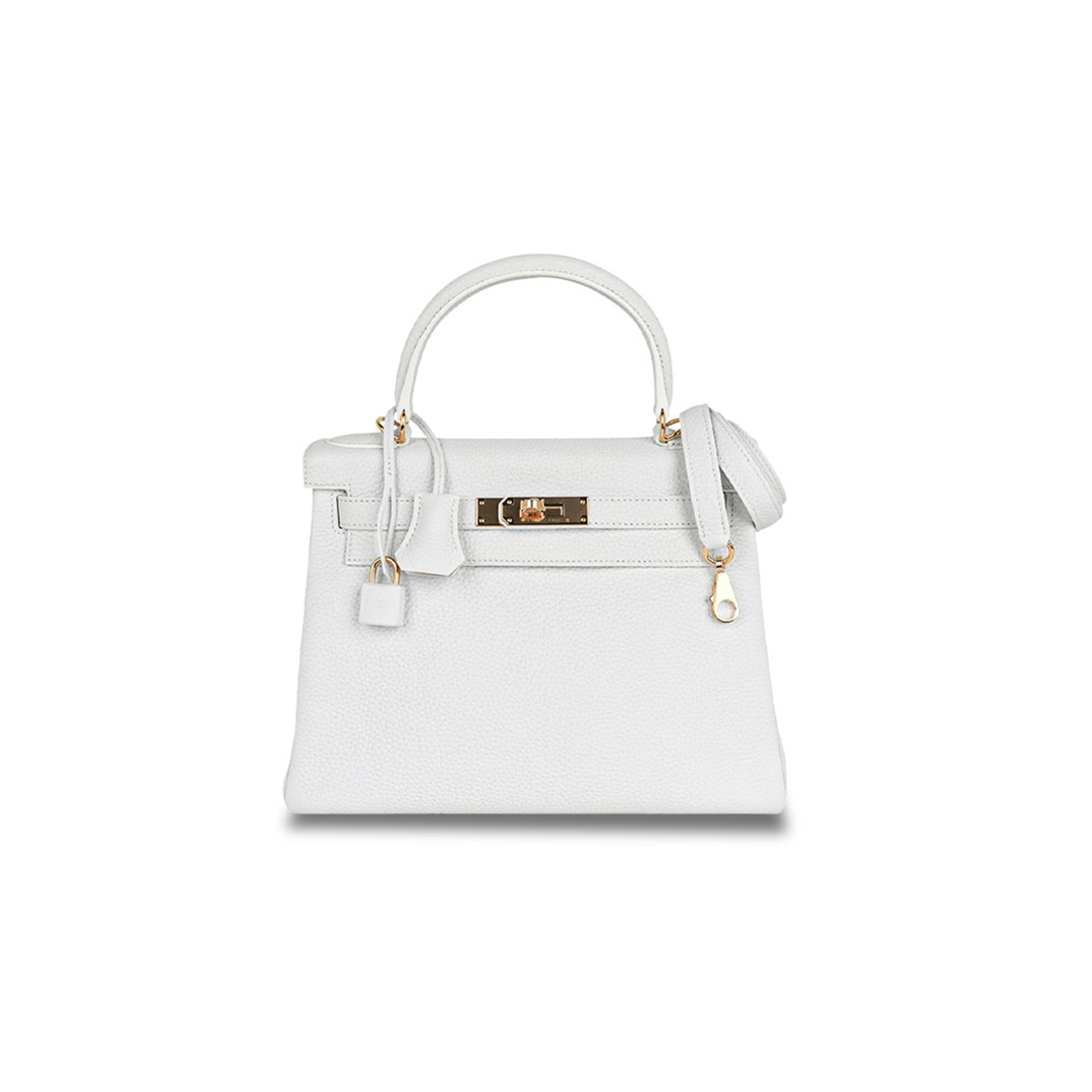 H**mes kelly 28 white bag gold hardware leather (28*22*10cm)